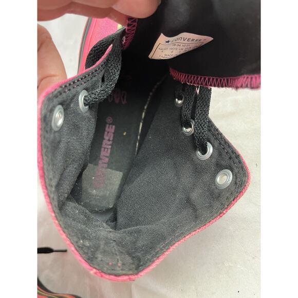 Converse All Star Chuck Taylor High Tops Pink Black Womens 6 Mens 4 Vintage 2004 - Picture 15 of 16